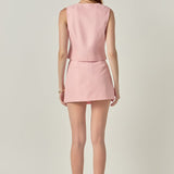 MARSY - Pinstripe Mini Skort - SKORTS available at Marsy