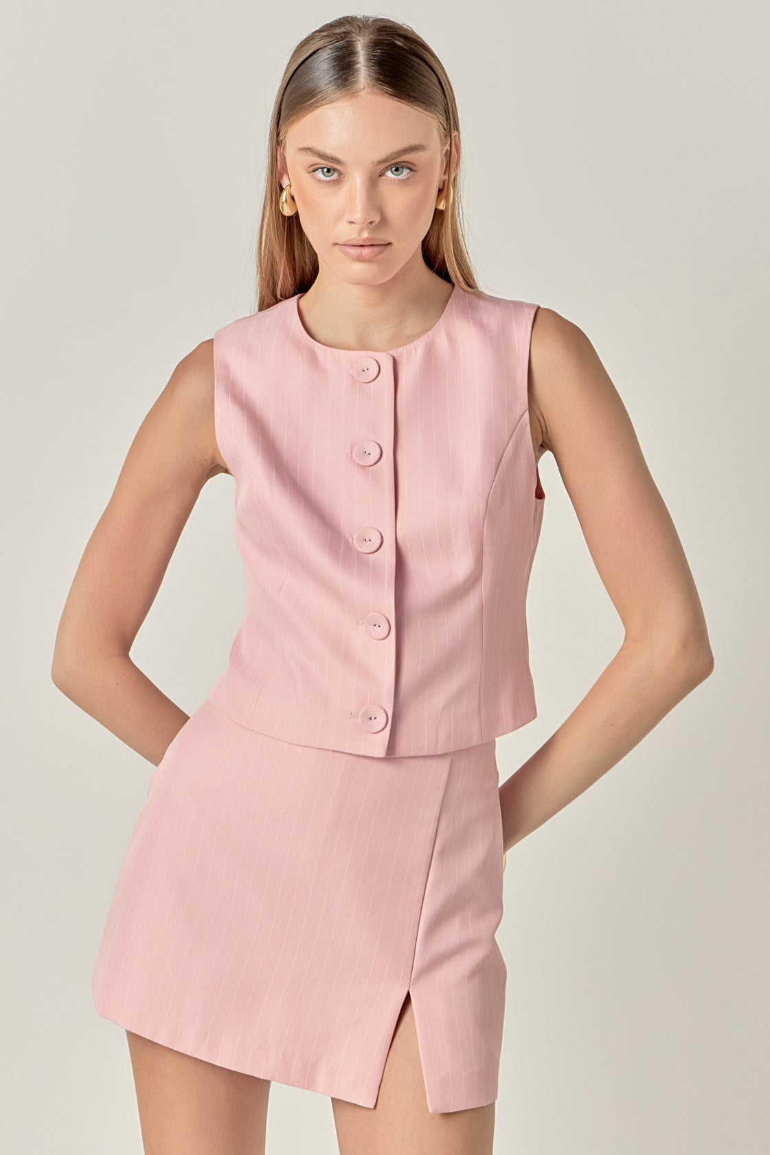 MARSY - Pinstripe Mini Skort - SKORTS available at Marsy