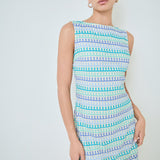 Sleeveless Striped Knit Mini Dress