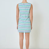 Sleeveless Striped Knit Mini Dress