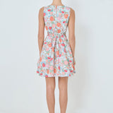 Floral Print Cut Out Mini Dress