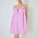 Chiffon Ruffle Mini Dress
