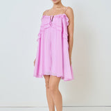Chiffon Ruffle Mini Dress