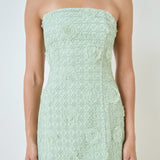 Strapless Floral Embellished Mini Dress