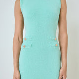 Braided Knit Sleeveless Dress