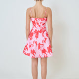 Flounced Floral Mini Dress