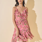 Floral Pink Mini Dress
