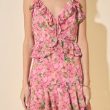 Floral Pink Mini Dress