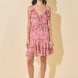 Floral Pink Mini Dress