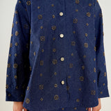 Embellished Denim Top