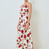 Rose Print Maxi Dress