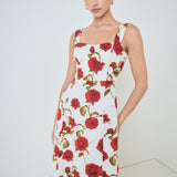 Rose Print Maxi Dress