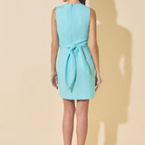 Linen Mini Wrap Dress