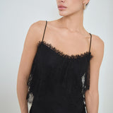 Lace Cami with Ruffle