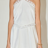 Lace Trim Halter Top