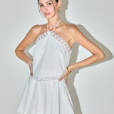 Lace Trim Halter Top