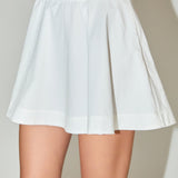 Lace Trim Mini Skirt