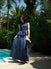 Denim Smocked Peplum Top