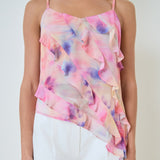 Dyed Ruffled Top