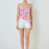 Dyed Ruffled Top