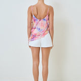 Dyed Ruffled Top