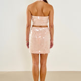 Sequin Fitted Halter Top