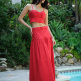 Belted Maxi Skirt
