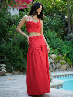 Belted Maxi Skirt