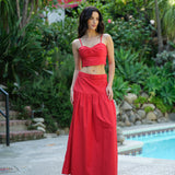 Belted Maxi Skirt