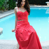 Belted Maxi Skirt