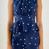 Mock Neck Peplum Top
