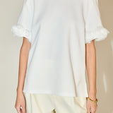 Boyfriend T-Shirt with Rosette Details