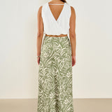 Print Slip Maxi Skirt