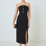 Strapless Midi Dress