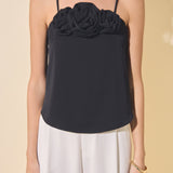 Corsage Bow Flowy Top