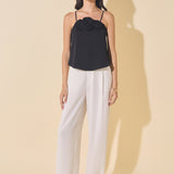 Corsage Bow Flowy Top