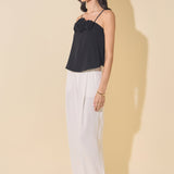 Corsage Bow Flowy Top