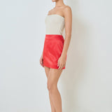 Solid Satin Fit Mini Skirt