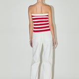 Striped Strapless Top