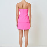 Strapless Buttoned Top