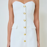 Strapless Buttoned Top
