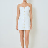 Strapless Buttoned Top