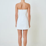 Strapless Buttoned Top