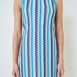 Zigzag Knit Mini Dress