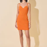Sweetheart Scooped Knit Mini Dress