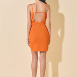 Sweetheart Scooped Knit Mini Dress