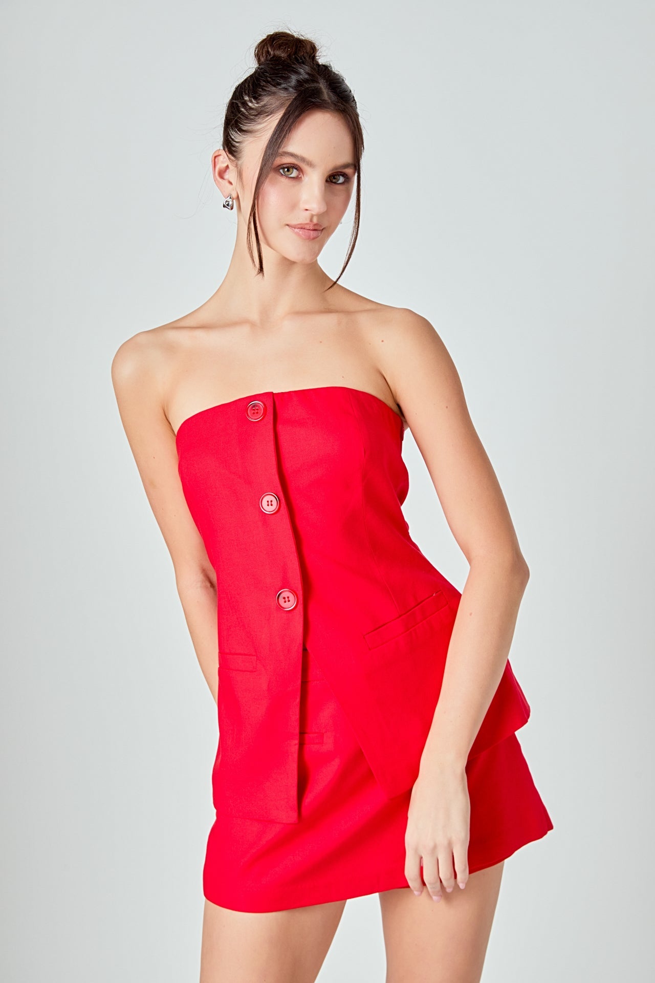 MARSY - Linen Strapless Long Top - TOPS available at Marsy