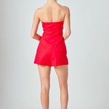 MARSY - Linen Strapless Long Top - TOPS available at Marsy