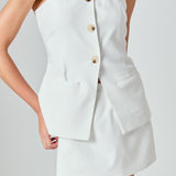 MARSY - Linen Strapless Long Top - TOPS available at Marsy