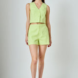 MARSY - Three Buttons Vest - TOPS available at Marsy